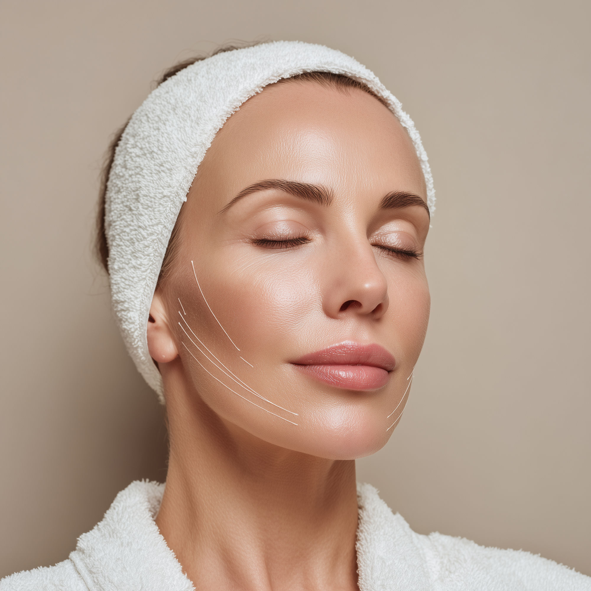 Mapping facial structure before treatment